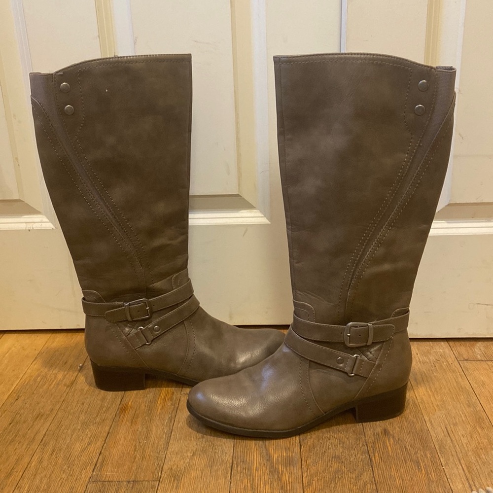 Tall brown boots